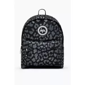 Image of Hype Leopard Print Backpack (One Size) (Black/Grey) - Black/Grey
