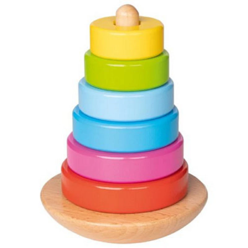 Image of Goki Wooden Stacking Tower Colourful Balance Game Toy