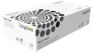 Image of Black Nitrile Powder Free Gloves - Large - Pack of 100 UNICARE GP0034