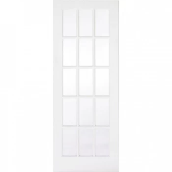 Image of LPD SA15 White Primed 15 Light Clear Glazed Internal Door - 1981mm x 686mm (78 inch x 27 inch)