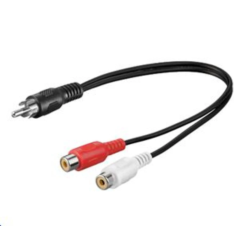 Image of Microconnect AUDC02 audio cable 0.2 m RCA 2 x RCA Black