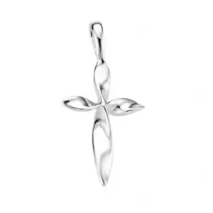 image of Beginnings Sterling Silver Twisted Cross Pendant P2887