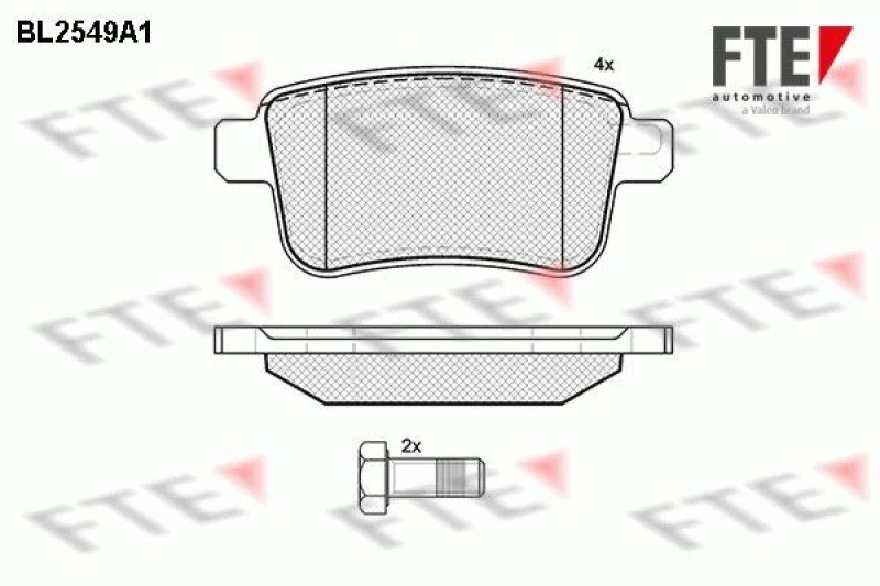 Image of Brake pad set FTE 9010802