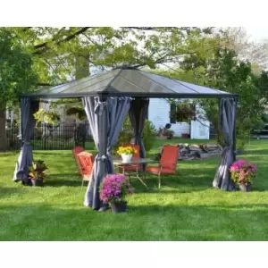 image of Canopia Palermo 3.6 X 3.6 Hardtop All Season Gazebo - Palram