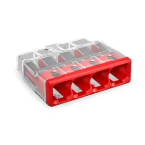 Image of WAGO 2773-404 WAGO 4mm² 32A 4 Conductor Pushwire Connector