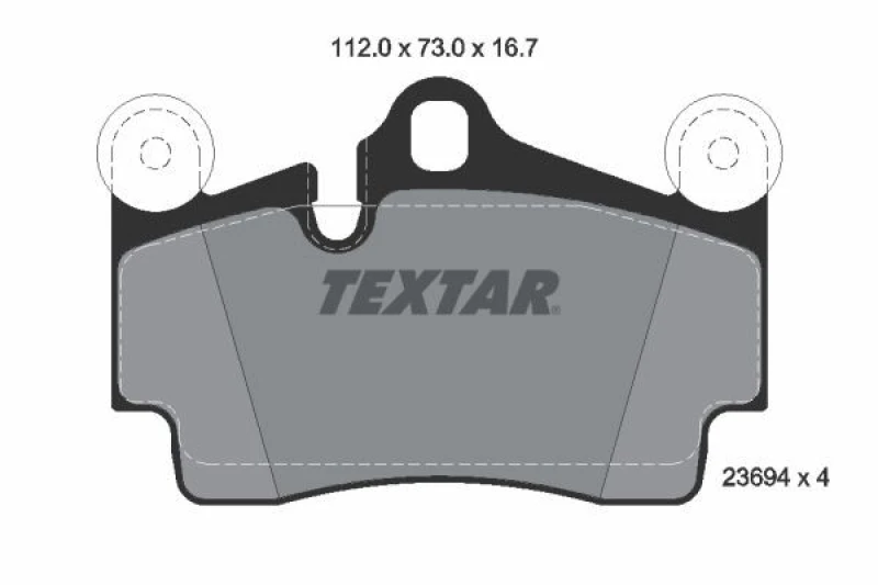 Image of Brake pad set TEXTAR 2369402