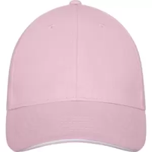 Image of Elevate Unisex Adult Darton Sandwich 6 Panel Cap (One Size) (Light Pink)