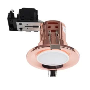 image of Pack of 10 MiniSun Fire Rated Downlights In Polished Copper