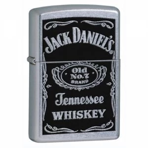 image of Zippo Jack Daniels Label Street Chrome Windproof Lighter