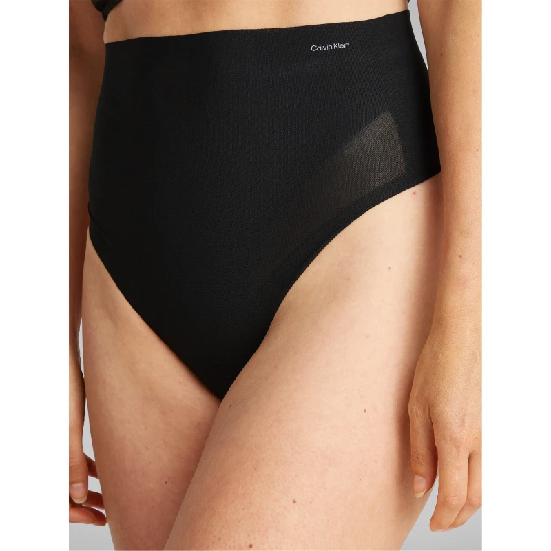 Image of Calvin Klein SCULPTED FIRM MESH THONG - Black 10