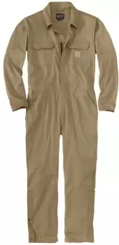 image of Carhartt Rugged Flex Canvas Overall, green-brown Size M green-brown, Size M