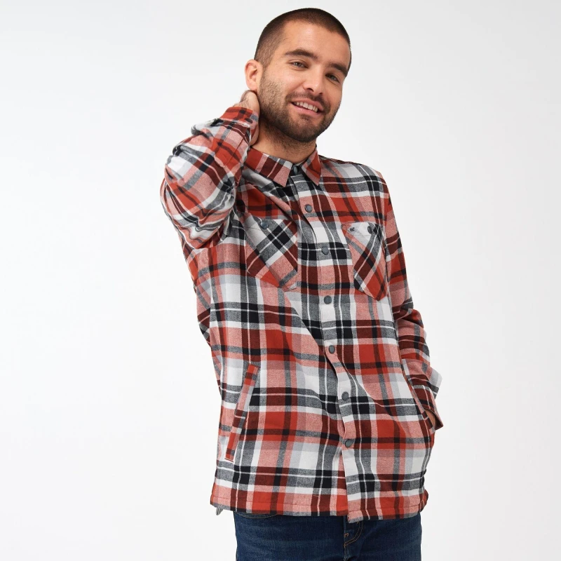 Image of Regatta Cotton 'Thamos' Fleece Shirt Orange