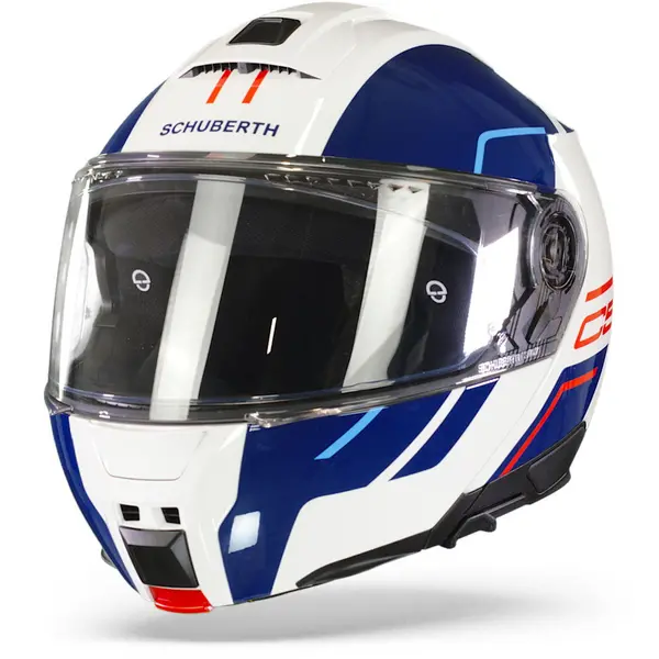 Image of Schuberth C5 Master White Blue Modular Helmet M