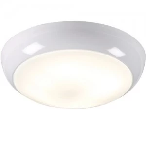 image of KnightsBridge 16W IP44 Polo Bulkhead and White Base - Opal Diffuser