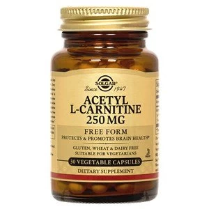 image of Solgar Acetyl L Carnitine 250 mg Vegetable Capsules 30 Capsules