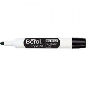 image of Berol Drywipe Marker Bullet Tip Black Pack of 48 1984868