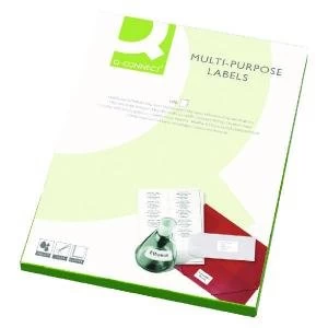 Image of Q-Connect Multipurpose Labels 64x33.9mm 24 Per Sheet White Pack of