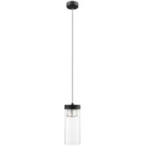 Zumaline Gem Slim Pendant Ceiling Light, Matt Black, 1x G9