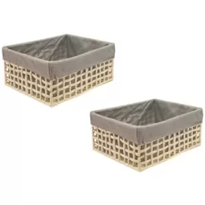 Image of Cotton Rope Storage Basket Set Of 2 Medium,Beige