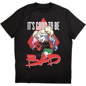 Image of DC Comics - Harley Quinn Good To Be Bad Unisex Large T-Shirt - Black