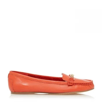 Image of Dune Orange Leather 'Georgas' Loafers - 3