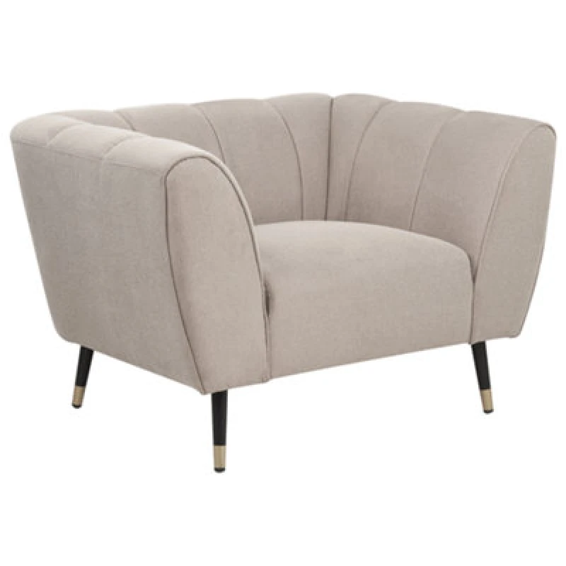Image of Beliani Fabric Armchair Taupe Orsta