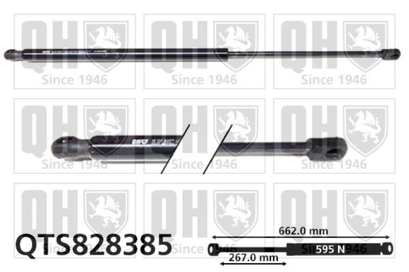 Image of QUINTON HAZELL Tailgate strut QUINTON HAZELL QTS828385
