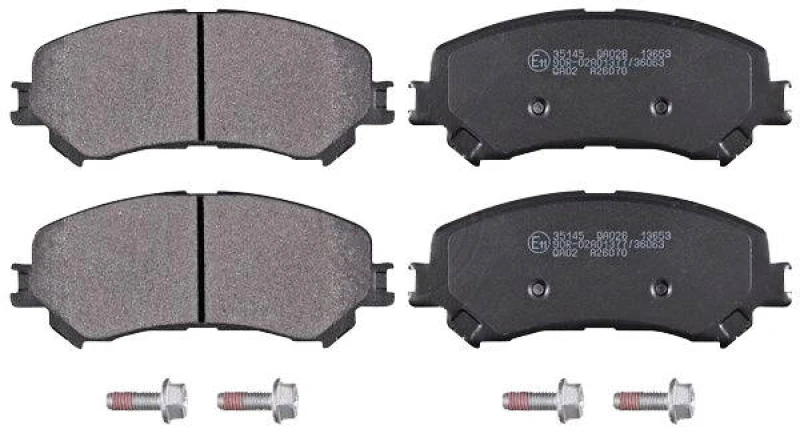 Image of A.B.S. 35145 Brake pad set without integrated wear sensor Brake Pad Set,disc brake (402)