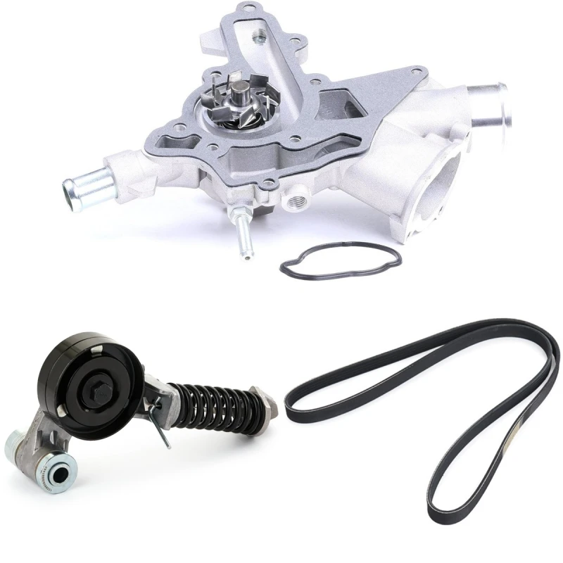 Image of RIDEX 4172P0075 Water Pump + V-Ribbed Belt Kit Water Pump + V-Ribbed Belt Kit (4172)