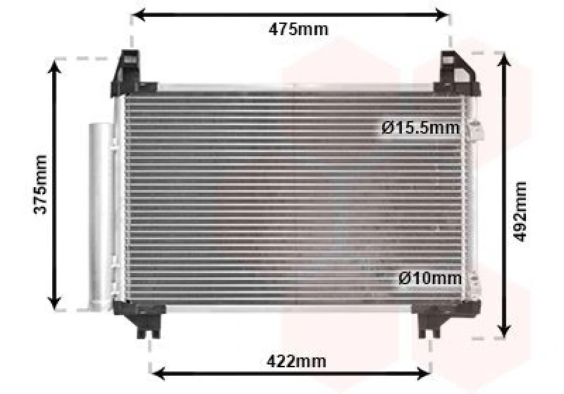 Image of VAN WEZEL Air conditioning condenser VAN WEZEL 53005413