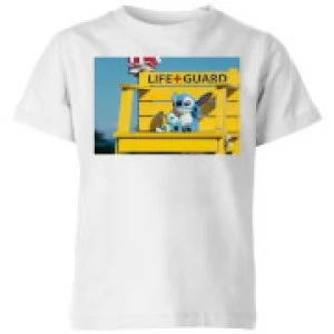 image of Disney Lilo And Stitch Life Guard Kids T-Shirt - White - 11-12 Years