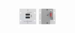 image of Kramer Electronics W-2UC(B) wall plate/switch cover Black