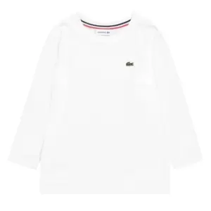 Image of Lacoste Kids Crew Neck Jersey T-Shirt Size 5 yrs White