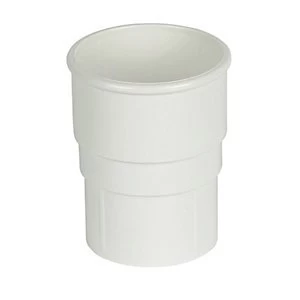 image of FloPlast RS1W Round Line Downpipe Pipe Socket - White 68mm