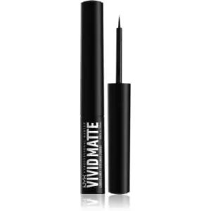 image of NYX Professional Makeup Vivid Matte Liquid Eyeliner with Matte Effect Shade Black 4 ml