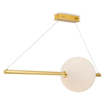 image of Maytoni Modern - Freccia Modern Freccia Integrated LED Gold Pendant Ceiling Light Glass Shade