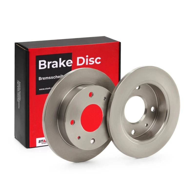 Image of STARK SKBD-0020041 Brake disc Front Axle, solid, Cast Iron, Uncoated, Untreated, without bolts/screws Cast Iron Brake Disc (82)
