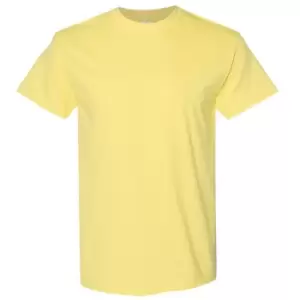 image of Gildan Mens Heavy Cotton Short Sleeve T-Shirt (XL) (Cornsilk)