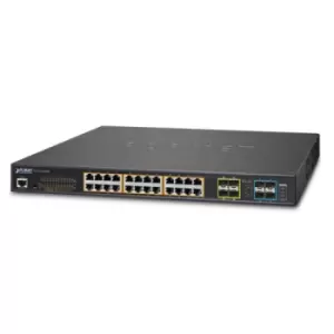 image of GS-5220-24PL4XR - Managed - L2+ - Gigabit Ethernet (10/100/1000) - Power over Ethernet (PoE) - Rack mounting - 1U