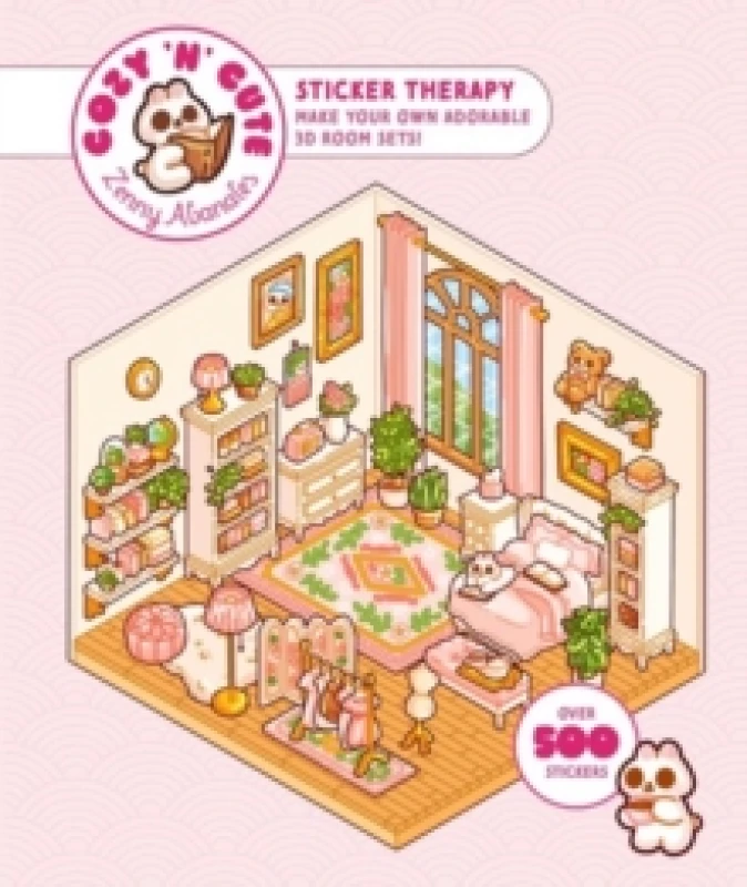 Image of Cute 'n' Cozy Sticker Therapy : Make Your Own Adorable Room Sets! Over 500 Reusable Stickers Paperback / softback