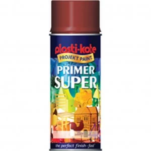 image of Plastikote Super Enamel Primer Aerosol Spray Paint Grey 400ml