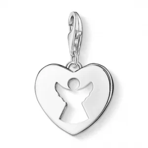 image of THOMAS SABO Silver Heart Cut Out Angel Charm 0869-001-12