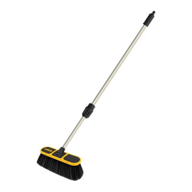 Image of V-Tuf Tufbrush600 Soft Bristle Car Wash Brush Black 300mm Width 9Cm With Telescopic Pole Extends Upto 2.7M