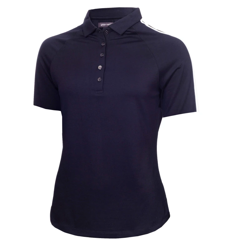 Image of Calvin Klein Golf Womens Short-Sleeve Performance Polo Shirt Nvy-Wht female 12 (M)