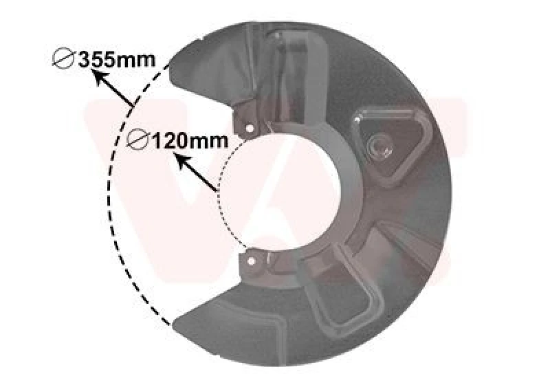 Image of VAN WEZEL Brake disc backing plate VAN WEZEL 5790371