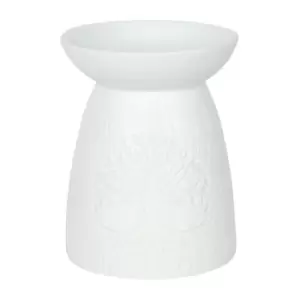 Image of White Ceramic Tree of Life Oil Burner