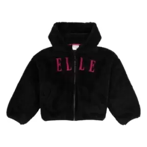 image of Elle Zip Teddy Hoodie - Black