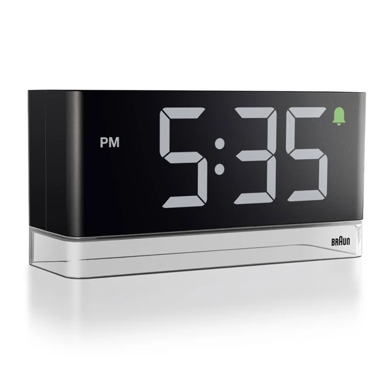 Image of Braun Braun Bedside LED Alarm Clock in Black One Size Unisex 5013348624130