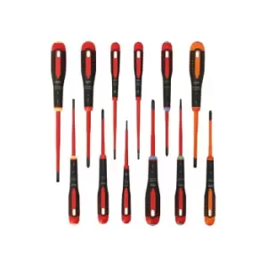 image of Bahco BE-9878SL BE-9878SL ERGO Slim VDE Insulated Screwdriver Set, 12 Piece BAHBE9878SL