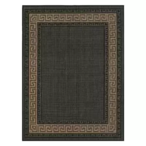 Image of Oriental Weavers Greek Key Flatweave Rug - 60 x 230cm - Black